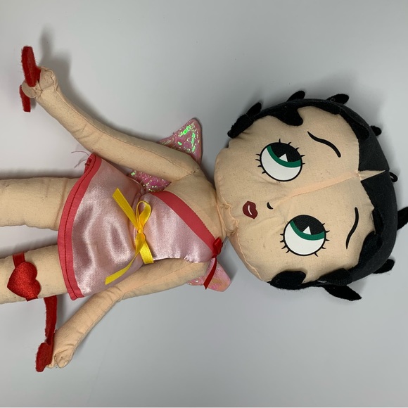 Vintage 2004 PINK CUPID BETTY BOOP
Collectible 16" Large Plush Toy Doll King - Picture 12 of 13